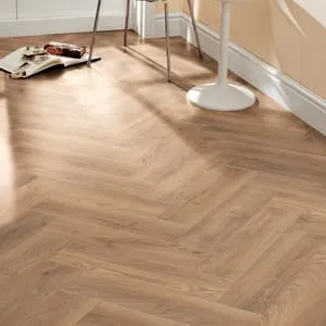 Wickes Olney Light Oak Herringbone 8mm Laminate Flooring - 0.87m2