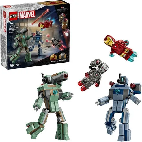 LEGO® Marvel 76320 Iron Man & War Machine vs. Hammer Drones Building Toy