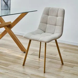 Pair of Hudson Padded Chairs - Beige