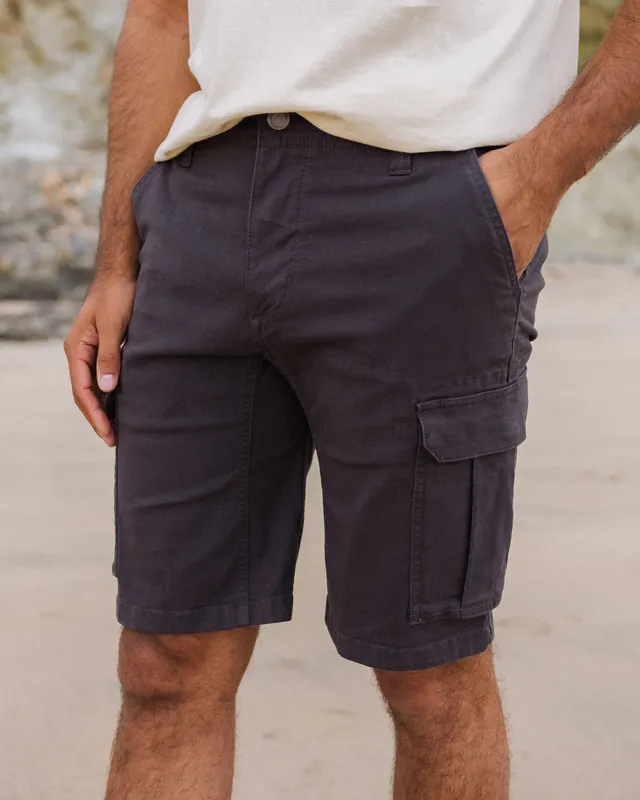 Passenger Clothing Lakeside Cargo Cotton Short - Faded Black