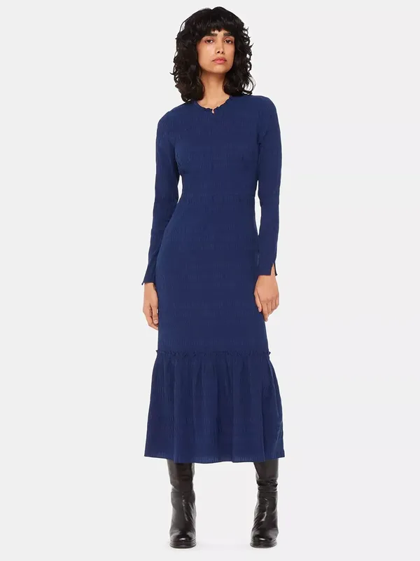 Whistles Mila Textured Midi Dress