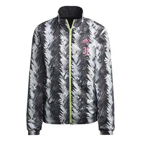 adidas Women's Juventus Anthem Reversible Long Sleeve Licensed Rain Anorak
