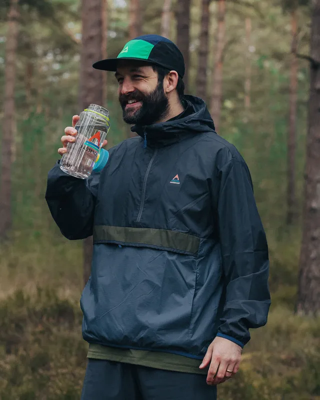 Passenger Clothing Gusto Windshell Anorak - Charcoal/Storm Grey