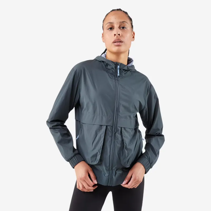 KIPRUN Women's windproof running jacket - KIPRUN Run 500 Wind - Green