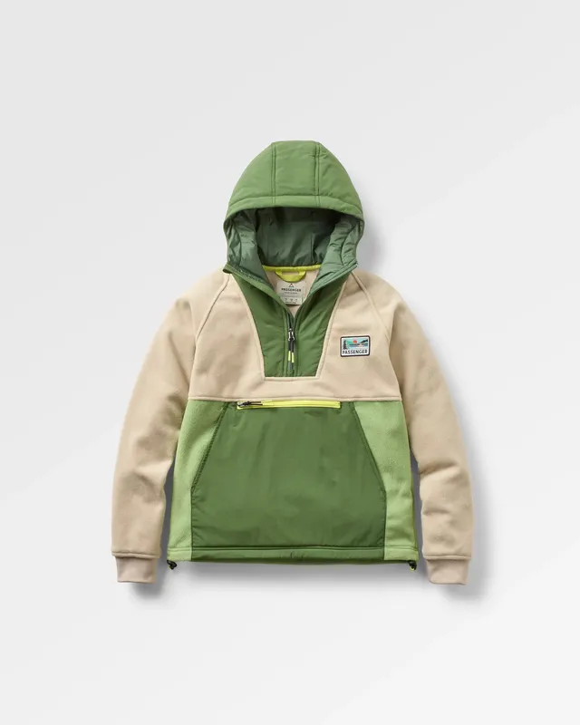 Passenger Clothing Alexander Hooded Polar Fleece - Feather/Wild Green