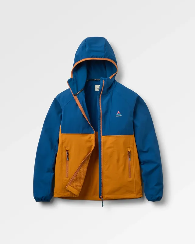 Passenger Clothing Trailscape Women's Lightweight Softshell Jacket - Blue Navy/Retro Orange