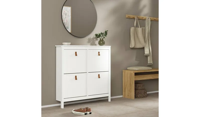 Tvilum Madrid Shoe Storage Cabinet- White