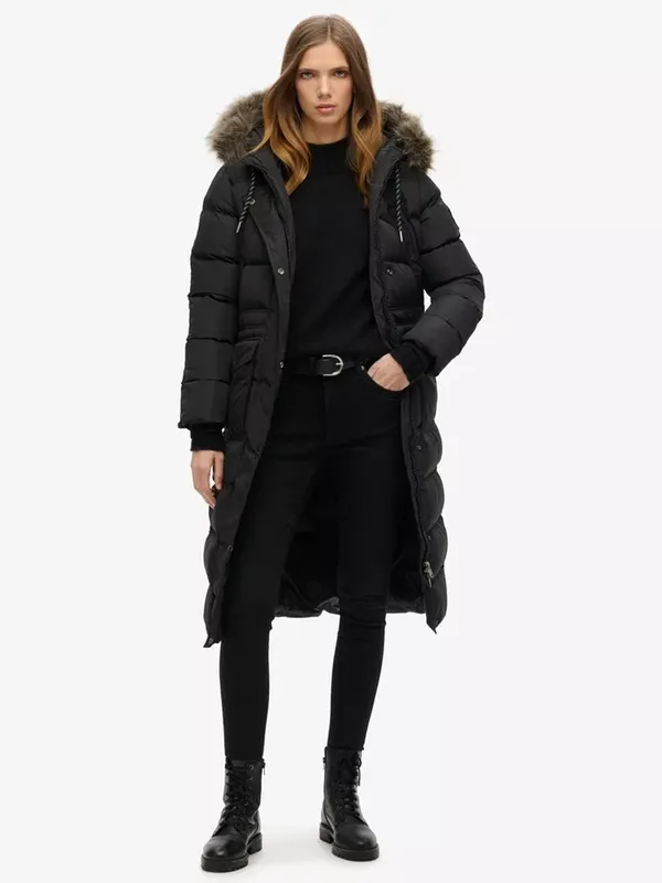 Superdry Everest Faux Fur Longline Jacket