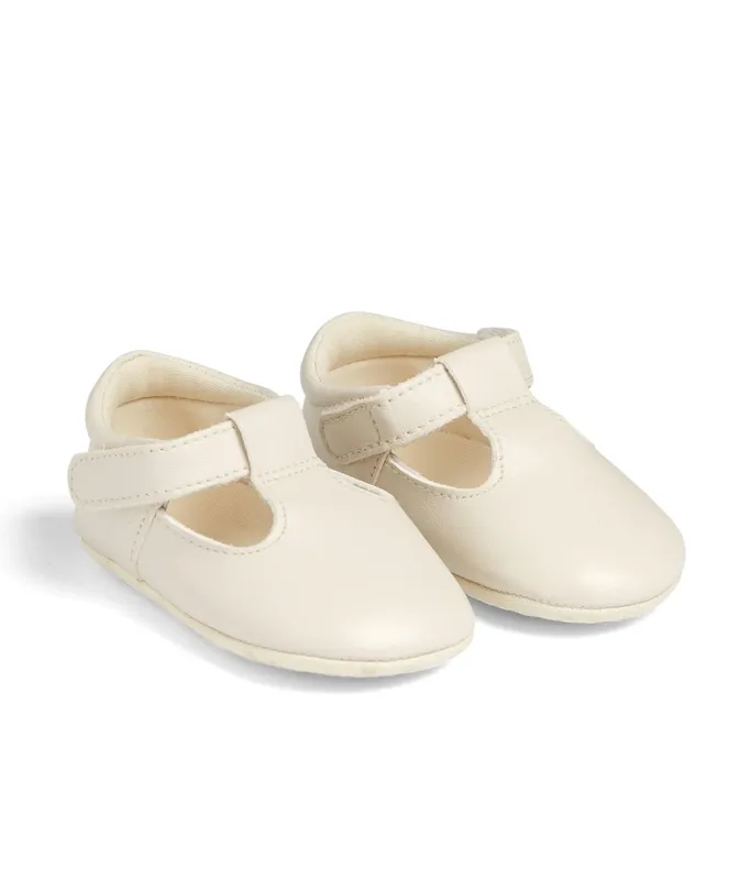 Mamas & Papas T-bar Pram Shoes - White