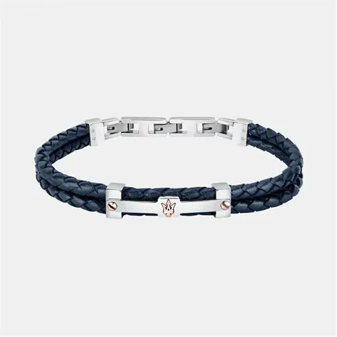 Maserati Jewellery Men's Maserati Leather Bracelet