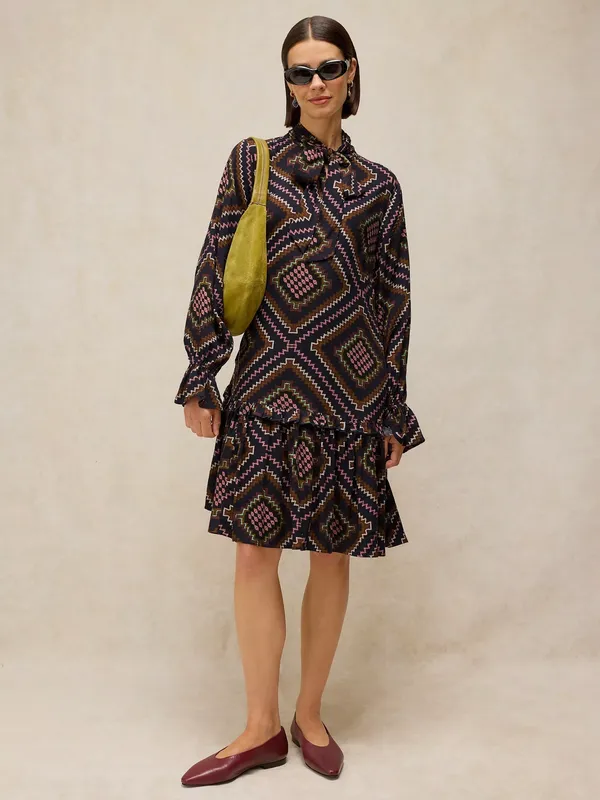 White Stuff Kalia Dress, Navy/Multi