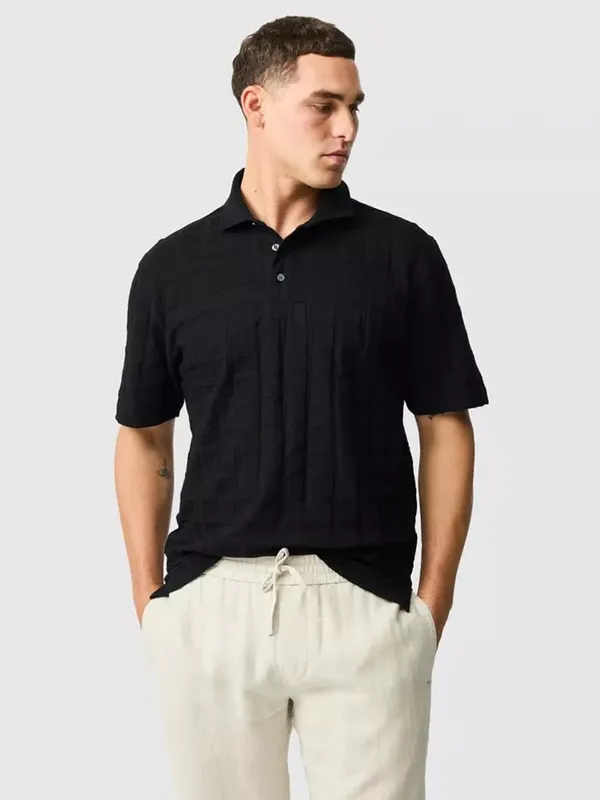 Rodd & Gunn Rosskeen Textured Premium Cotton Regular Fit Short Sleeve Polo Shirt