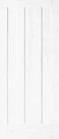 3 panel Unglazed Contemporary White Internal Door, (H)1981mm (W)686mm (T)35mm