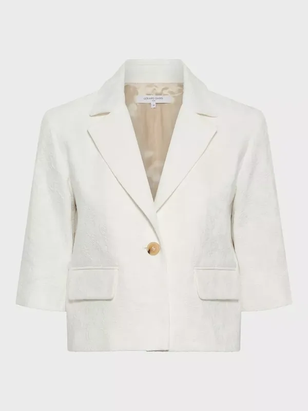 Gerard Darel Tracy Cropped Jacket, White