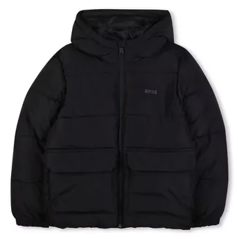Boss Kids' Hooded Medium Puffer Jacket