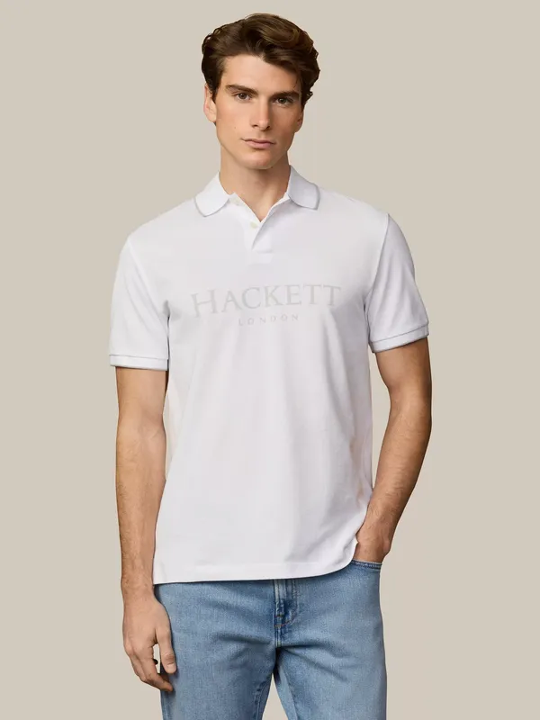 Hackett London Heritage Regular Fit Short Sleeve Polo Shirt
