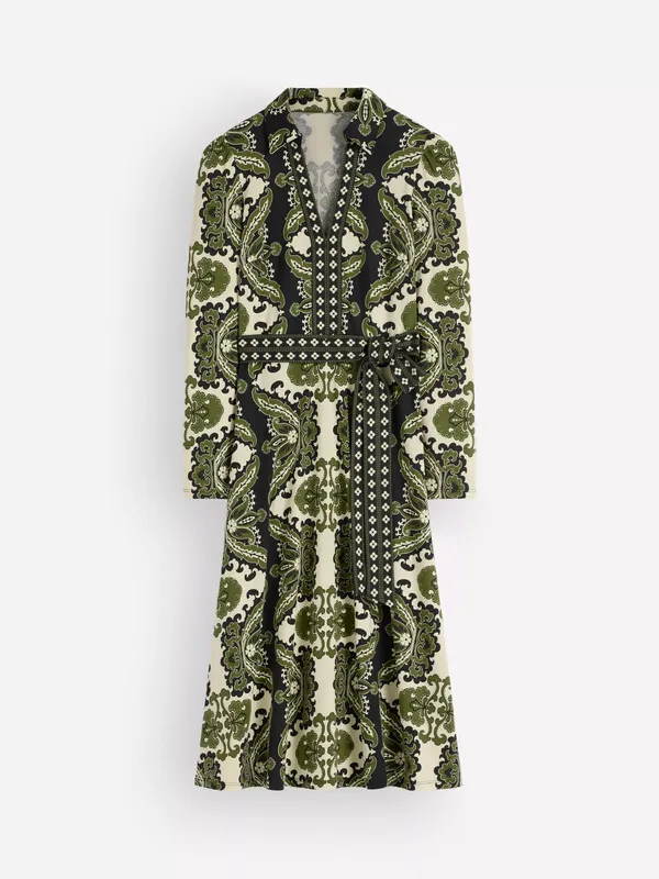 Boden Imogen Floral Midi Shirt Dress, Multi
