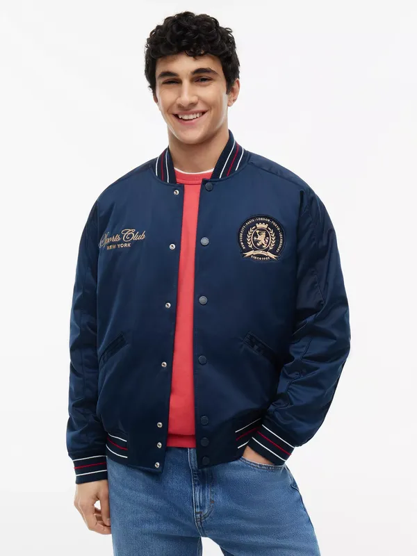 Tommy Hilfiger Water Repellent Bomber Jacket, Navy