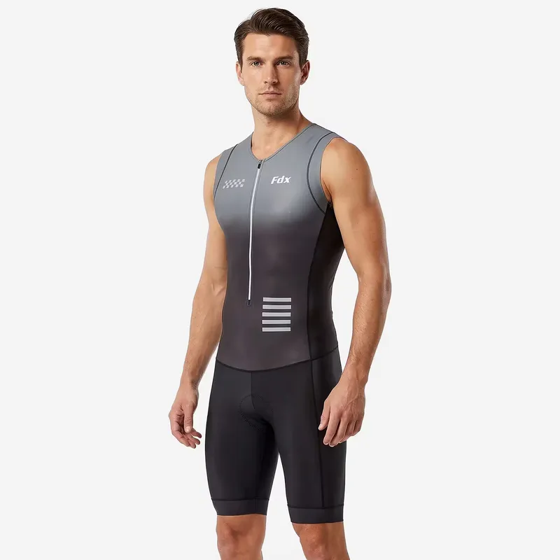 FDX FDX Duo Men’s Triathlon Skinsuit with Quick-Dry Padding for Swim Bike Run