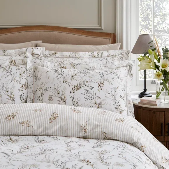 Dorma Hemmingford 100% Cotton Sateen Oxford Pillowcase Pair