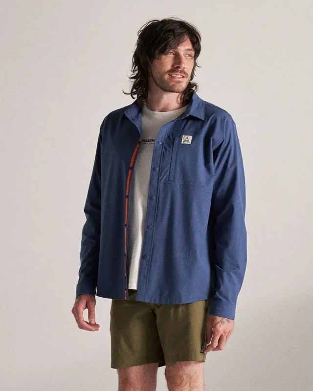 Passenger Clothing Traveller Stretch Shirt - Dark Denim