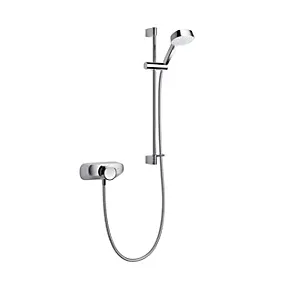 Mira Form Chrome effect Rear fed Thermostatic Mixer Shower & 1.25m hose length