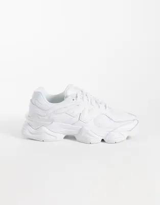 9060 unisex trainers in triple white