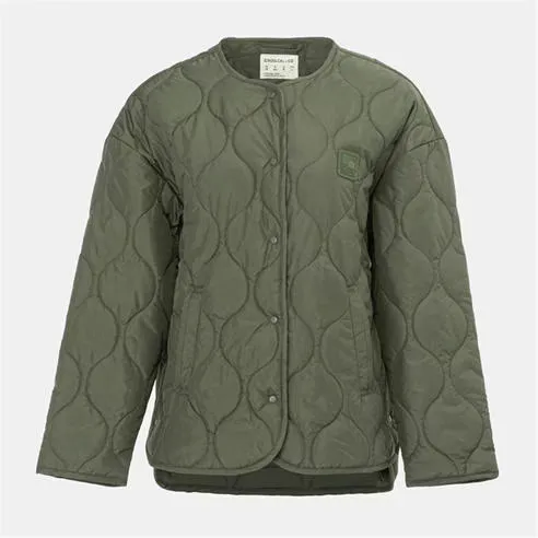 SoulCal Women's Collarless Long Sleeve Quilted Jacket
