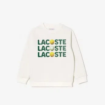 Lacoste Fleece Crewneck Print Sweatshirt
