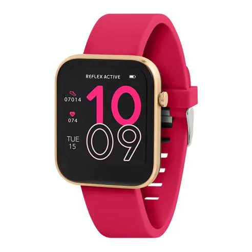 Reflex Active Series 12 Pink Strap Smart Watch