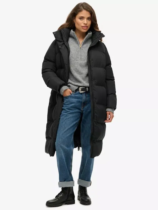 Superdry Longline Hooded Puffer Jacket