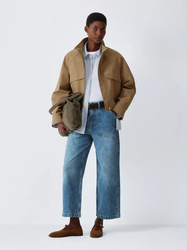 John Lewis Mid Rise Crop Leg Jeans
