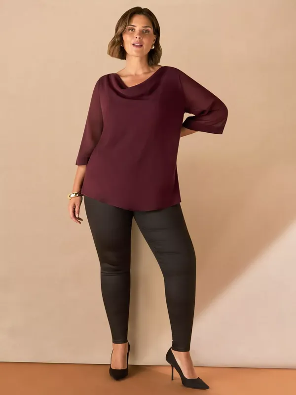 Live Unlimited Curve Coated Denim Jeggings, Black