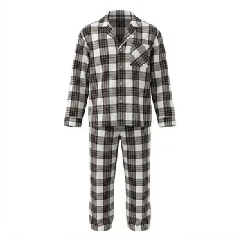 Jack Wills Men's Cotton Long-Sleeve Top and Trousers Pyjama Set