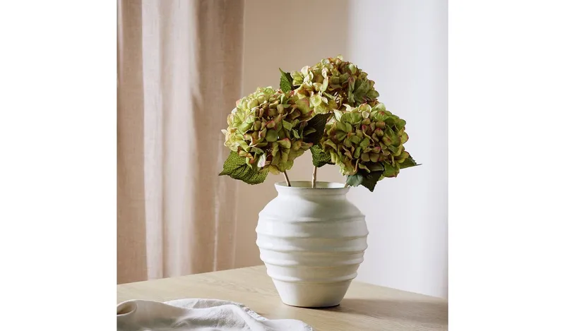 Argos Home Artificial Green Hydrangea Single Stem 3 Pack - 61cm