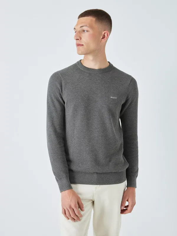 GANT Cotton Pique Crew Neck Jumper