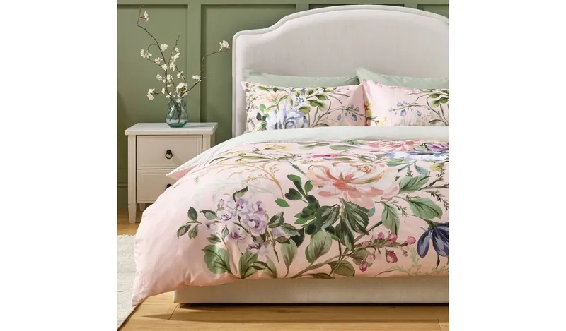 Argos Home Cotton Floral Bouquet Pink Bedding Set
