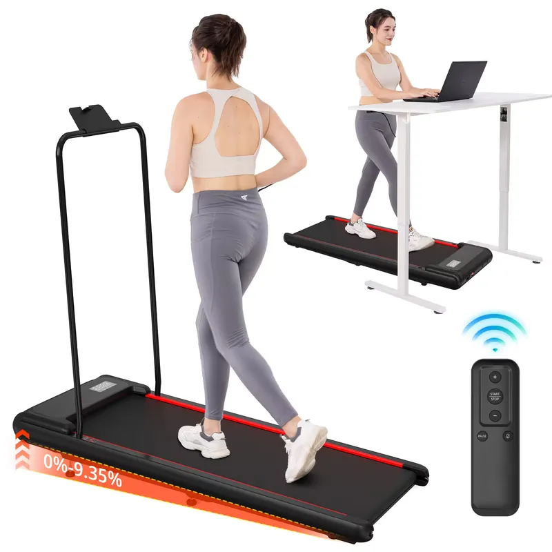 CITYSPORTS Walking Treadmill Incline up to 9.3%, 1-6km/h, removable armrests
