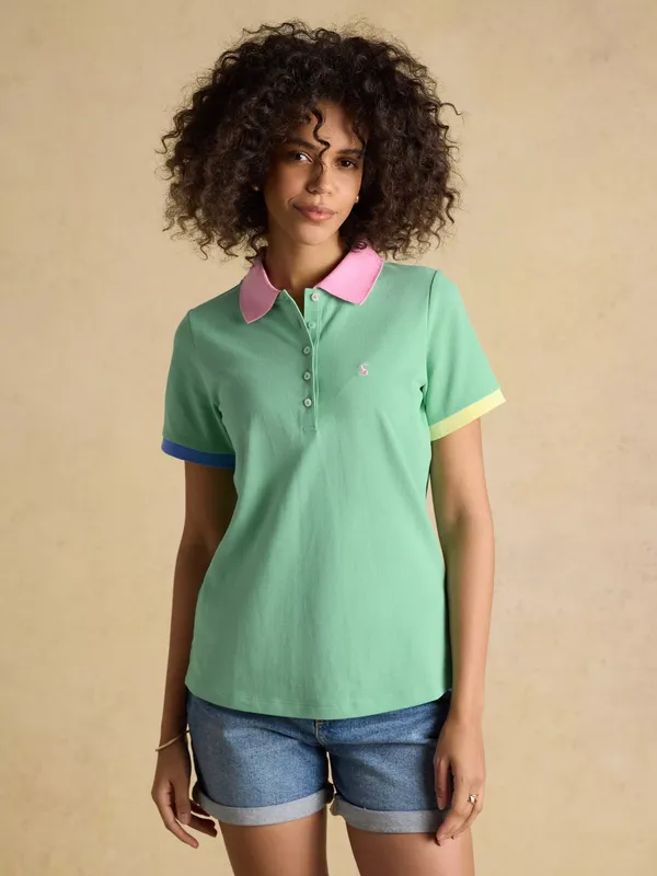 Joules Woody Cotton Polo Shirt, Mint Green