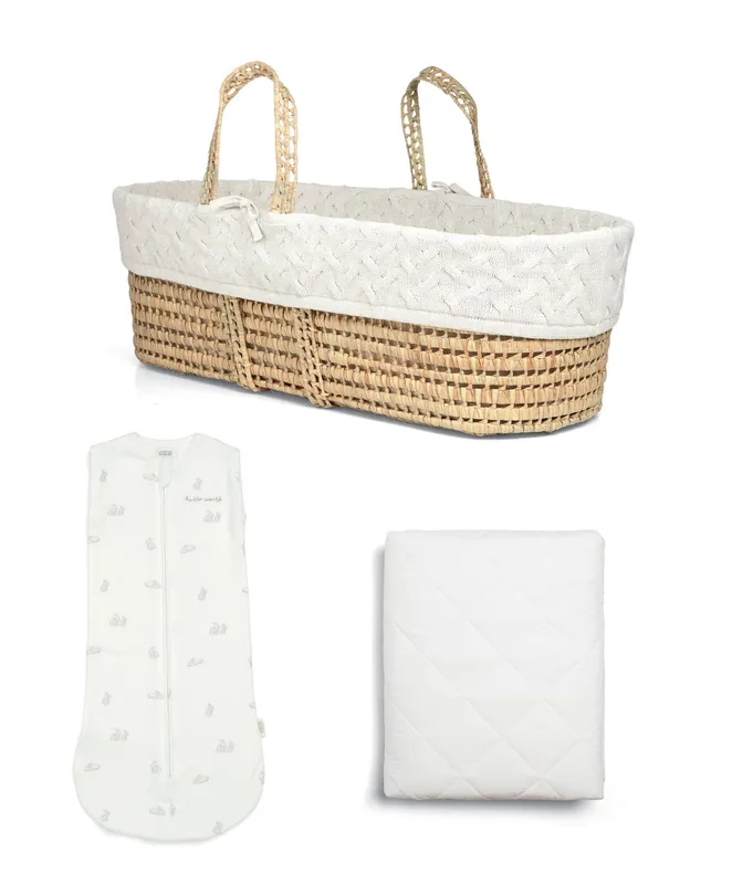 Mamas & Papas Newborn Moses Basket Bundle (3 Pieces) - Bunny