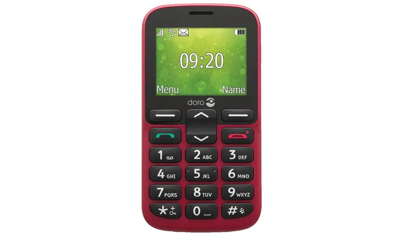 SIM Free Doro 1380 Mobile Phone - Red