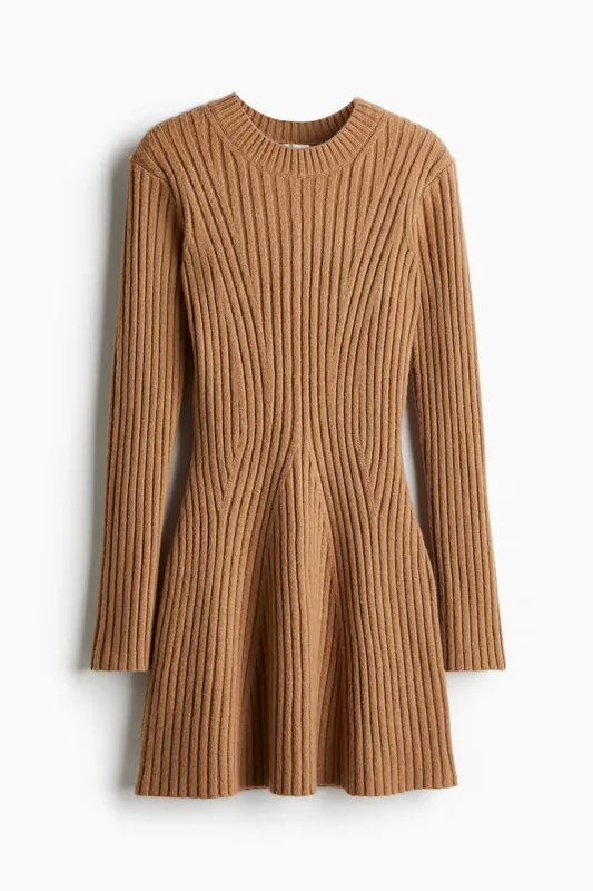 Rib-knit dress