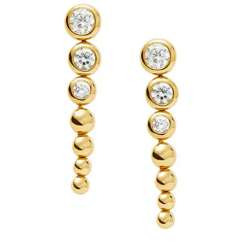 Missoma WHITE CZ BEADED DROP EARRINGS