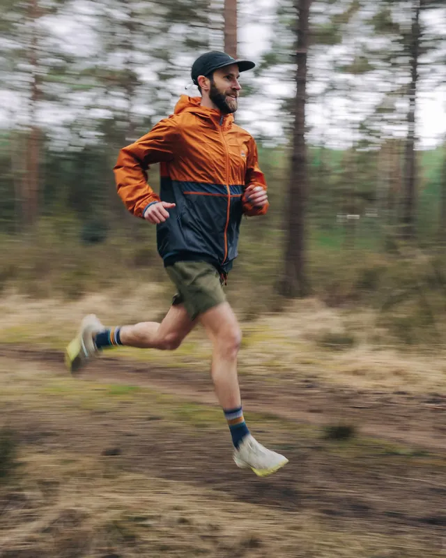 Passenger Clothing Gusto Windshell Jacket - Sunset Orange/Charcoal