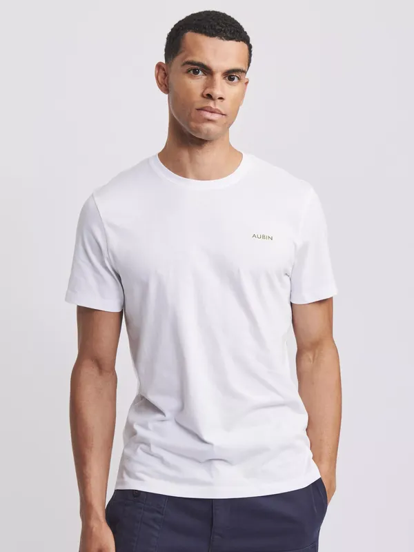 Aubin Askern Crew Neck Cotton T-Shirt