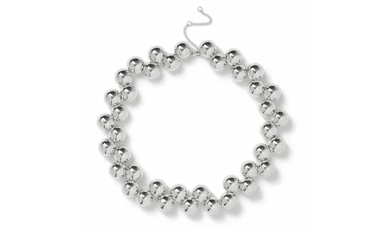 Freedom Silver-tone Chunky Ball Necklace