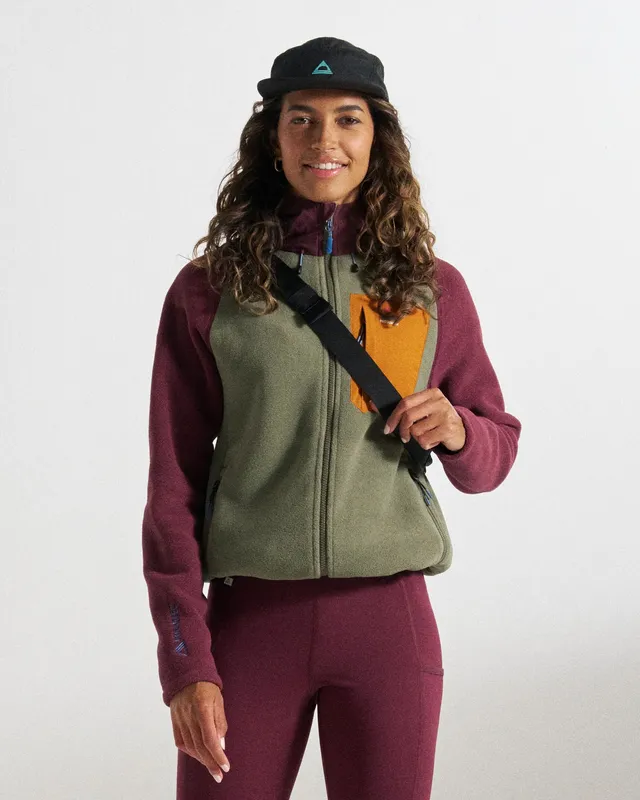Passenger Clothing Sierrascape Women's Polartec® Fleece Hoodie - Fig/Dusty Olive