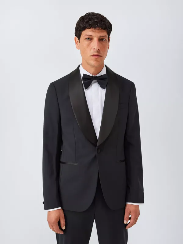 John Lewis Slim Fit Wool Blend Shawl Collar Dinner Jacket, Navy
