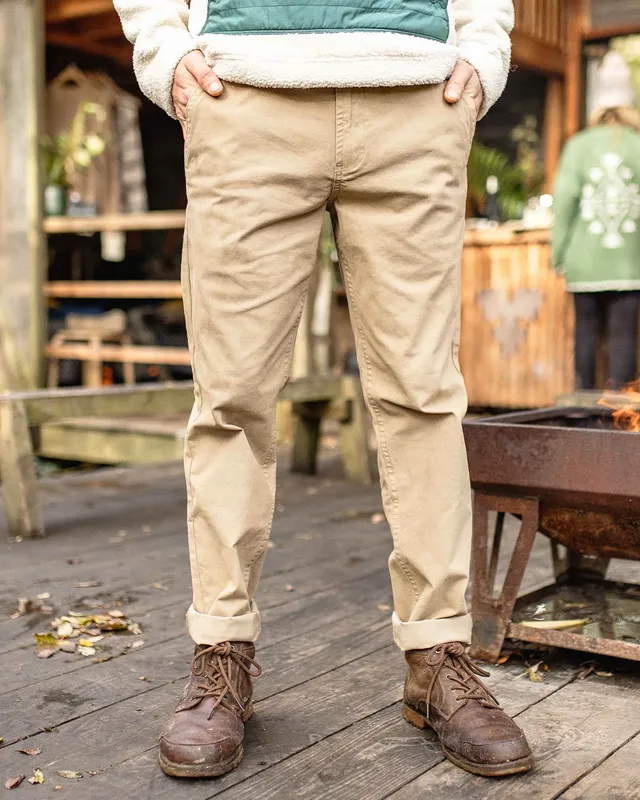 Passenger Clothing 365 Cotton Trouser - Chinchilla Brown