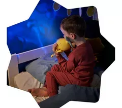 BADABULLE Basil Lemon-shaped Silicone Projector Nightlight - Yellow